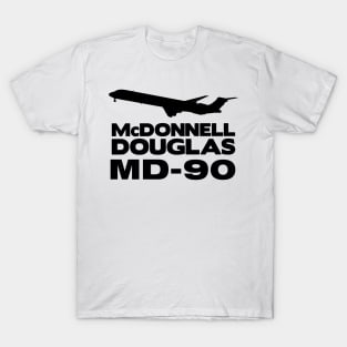 McDonnell Douglas MD-90 Silhouette Print (Black) T-Shirt